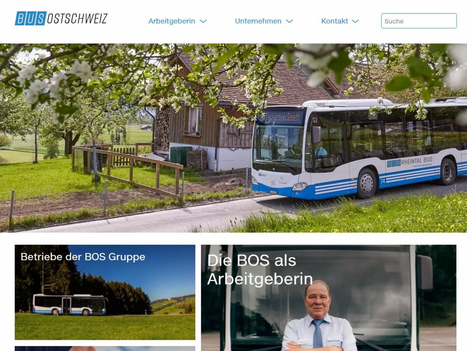 Neue Website BUS Ostschweiz AG